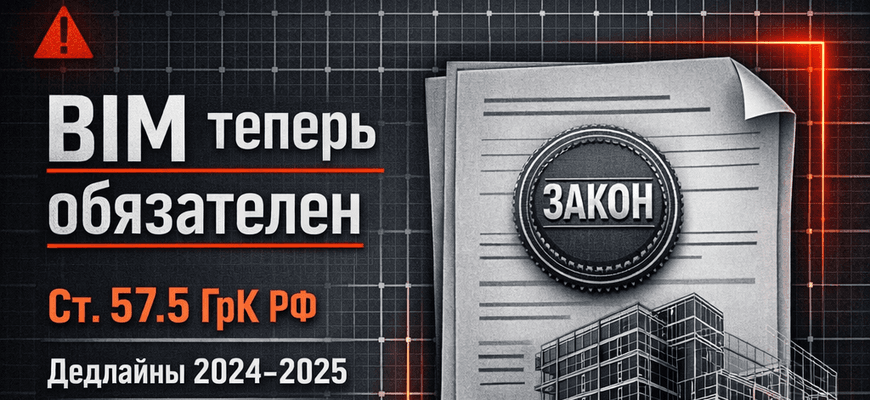 Статья 57.5 ГрК РФ: Правительство решило, когда BIM становится обязательным. И список уже расширен до 70% рынка